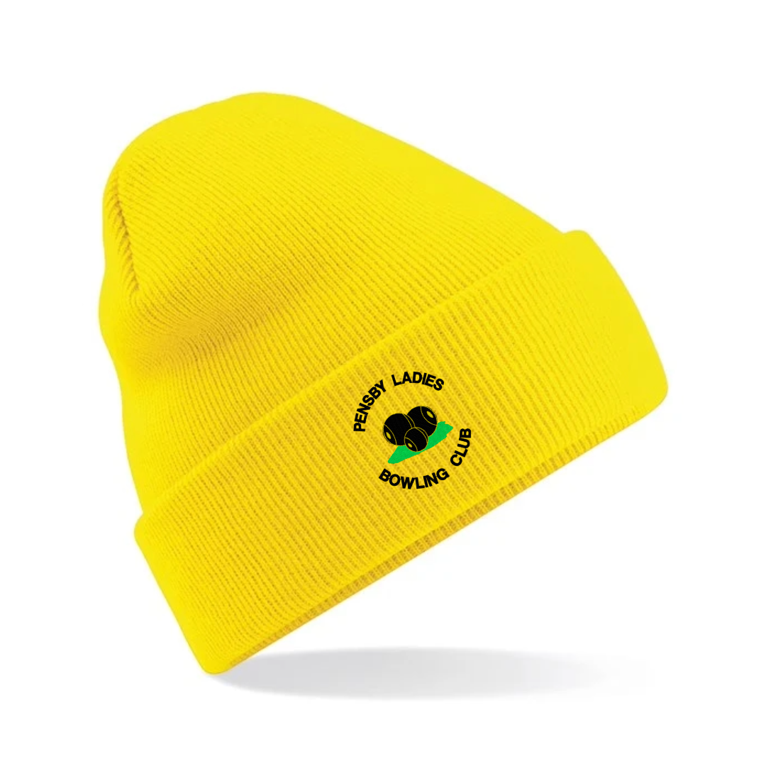 Yellow Beanie - Pensby Ladies Bowling Club