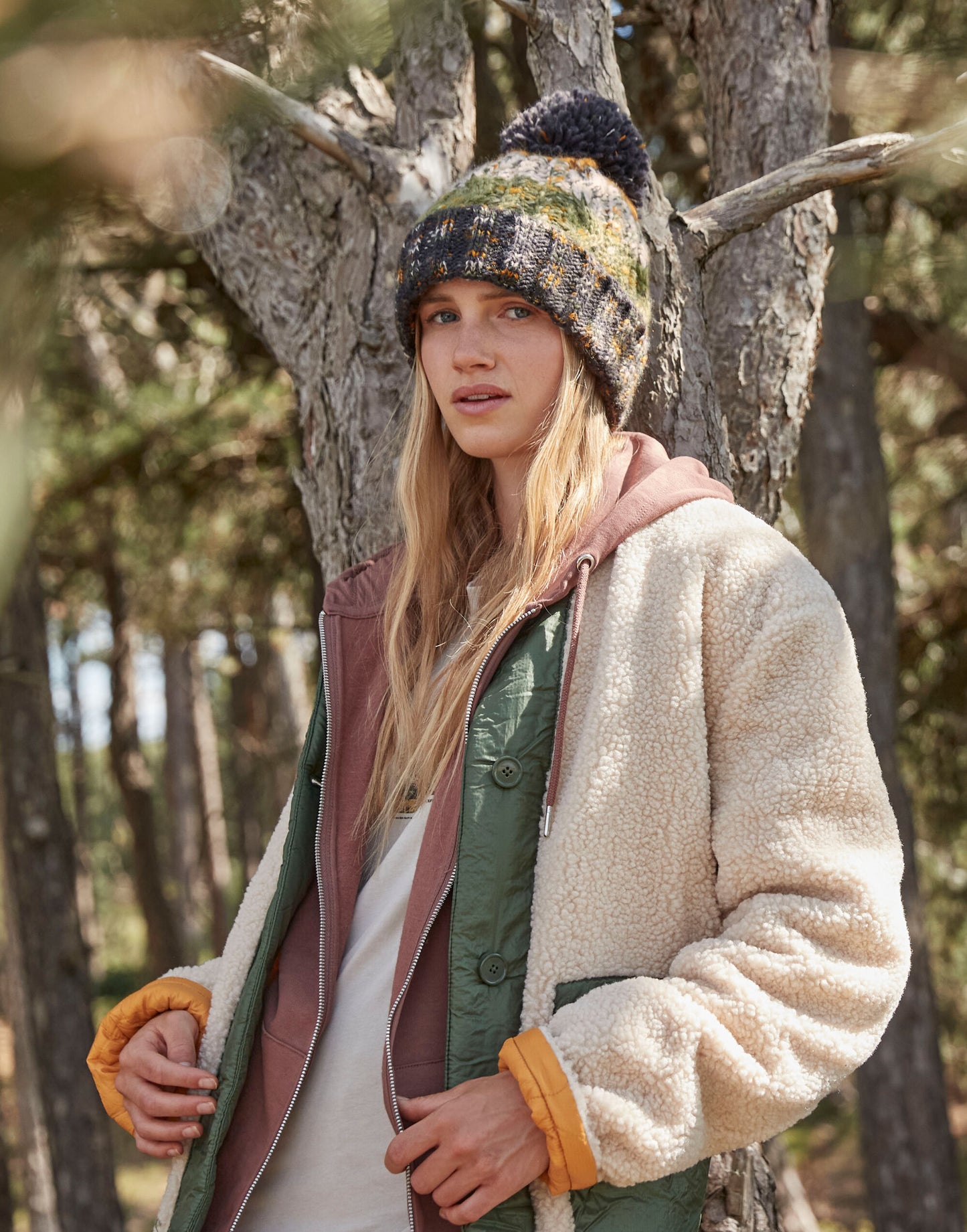 Corkscrew Pom Pom Beanie
