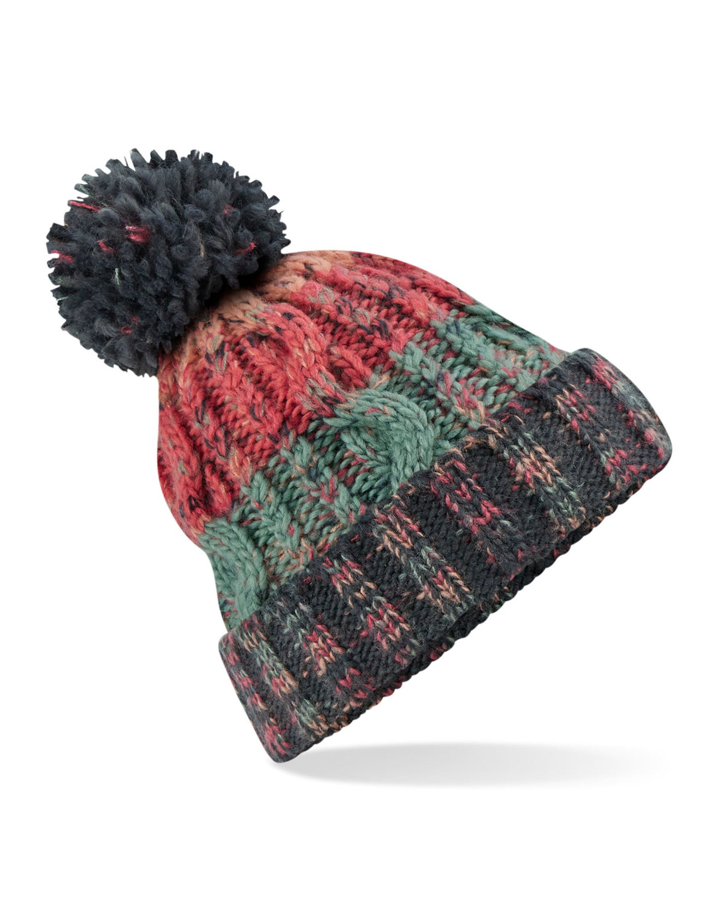 Corkscrew Pom Pom Beanie