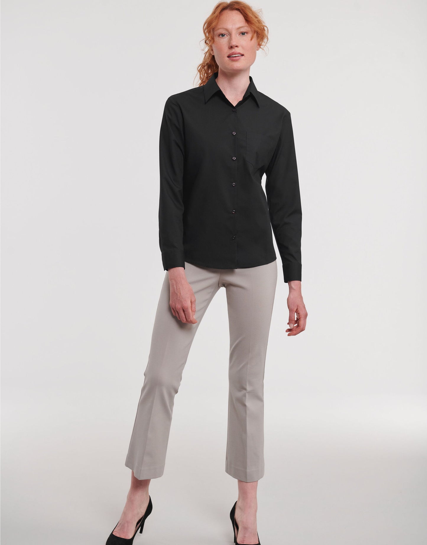 Ladies' L/Sleeve Polycotton Shirt