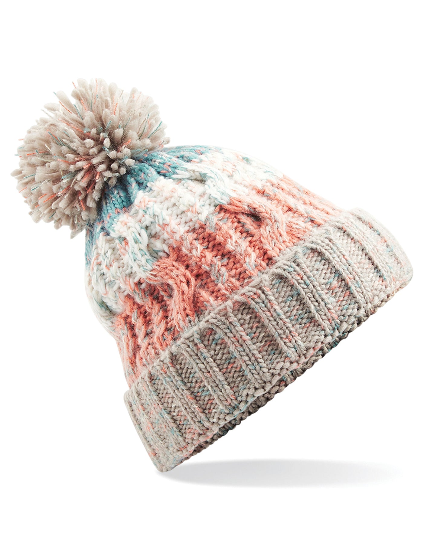 Corkscrew Pom Pom Beanie