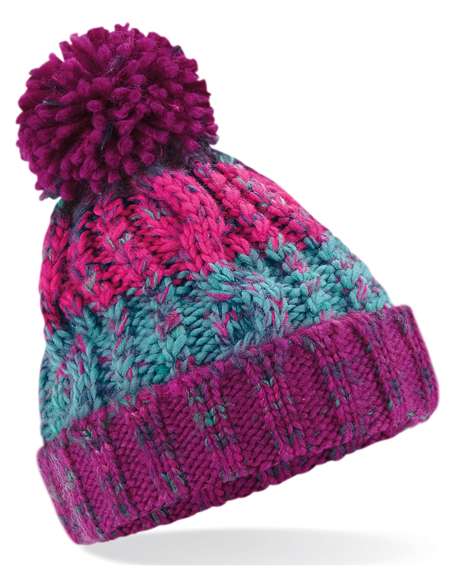 Junior Corkscrew Pom Pom Beanie