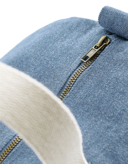 Denim Barrel Bag