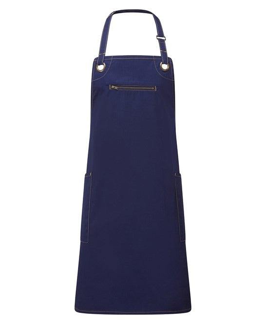 PR121 - Barley' contrast stitch sustainable bib apron