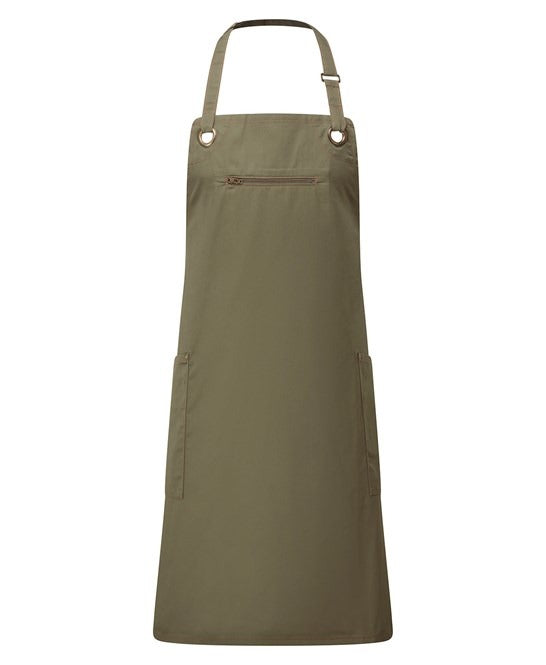 PR121 - Barley' contrast stitch sustainable bib apron