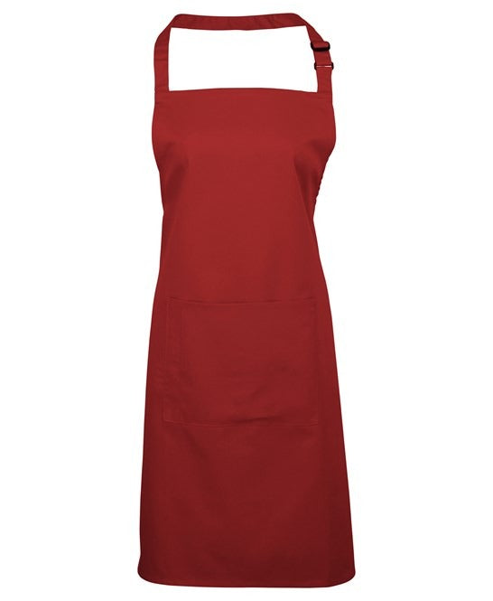PR154 - Coloured Pocketed Bib Apron