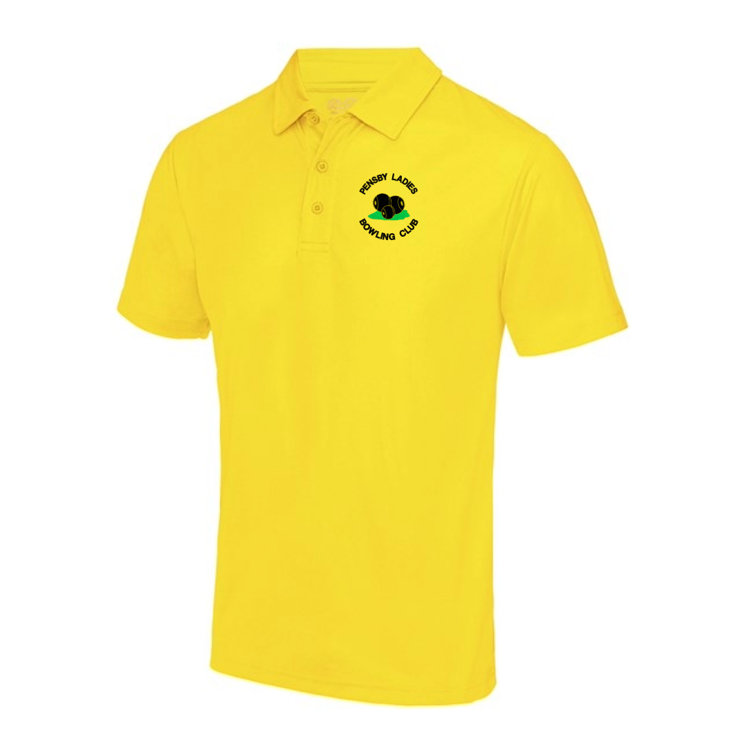 Sun Yellow Polyester Polo - Pensby Ladies Bowling Club