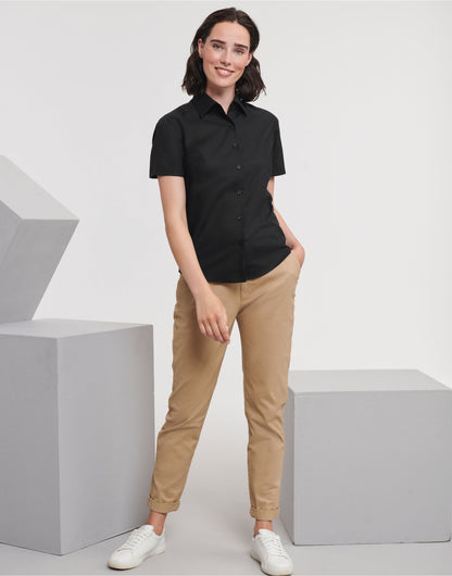 Ladies' S/Sleeve Oxford Shirt