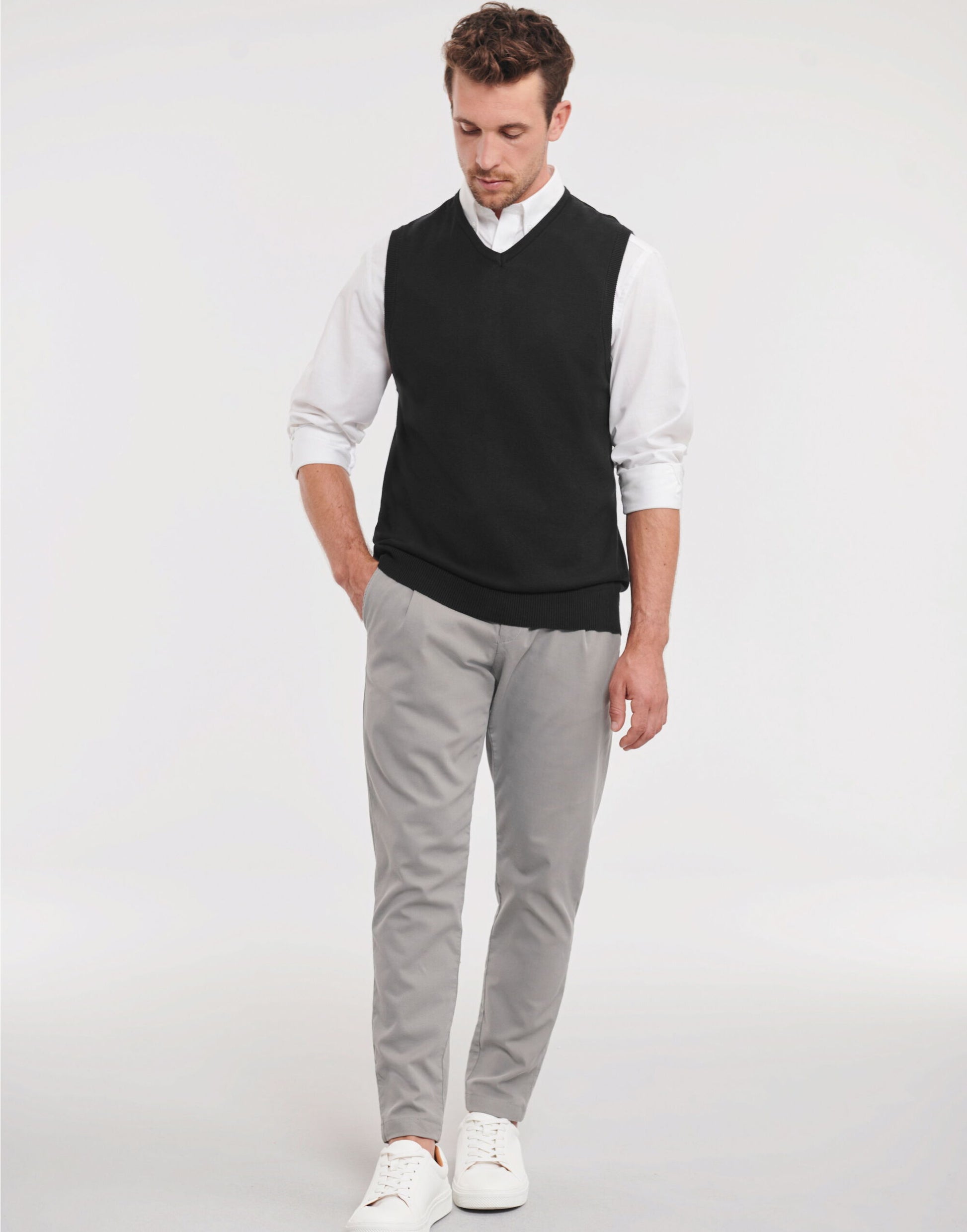 V-Neck Sleeveless Knitted Pullover
