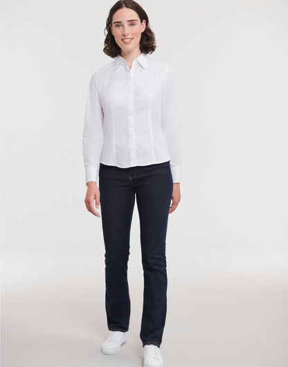 Ladies' L/Sleeve Polycotton Shirt