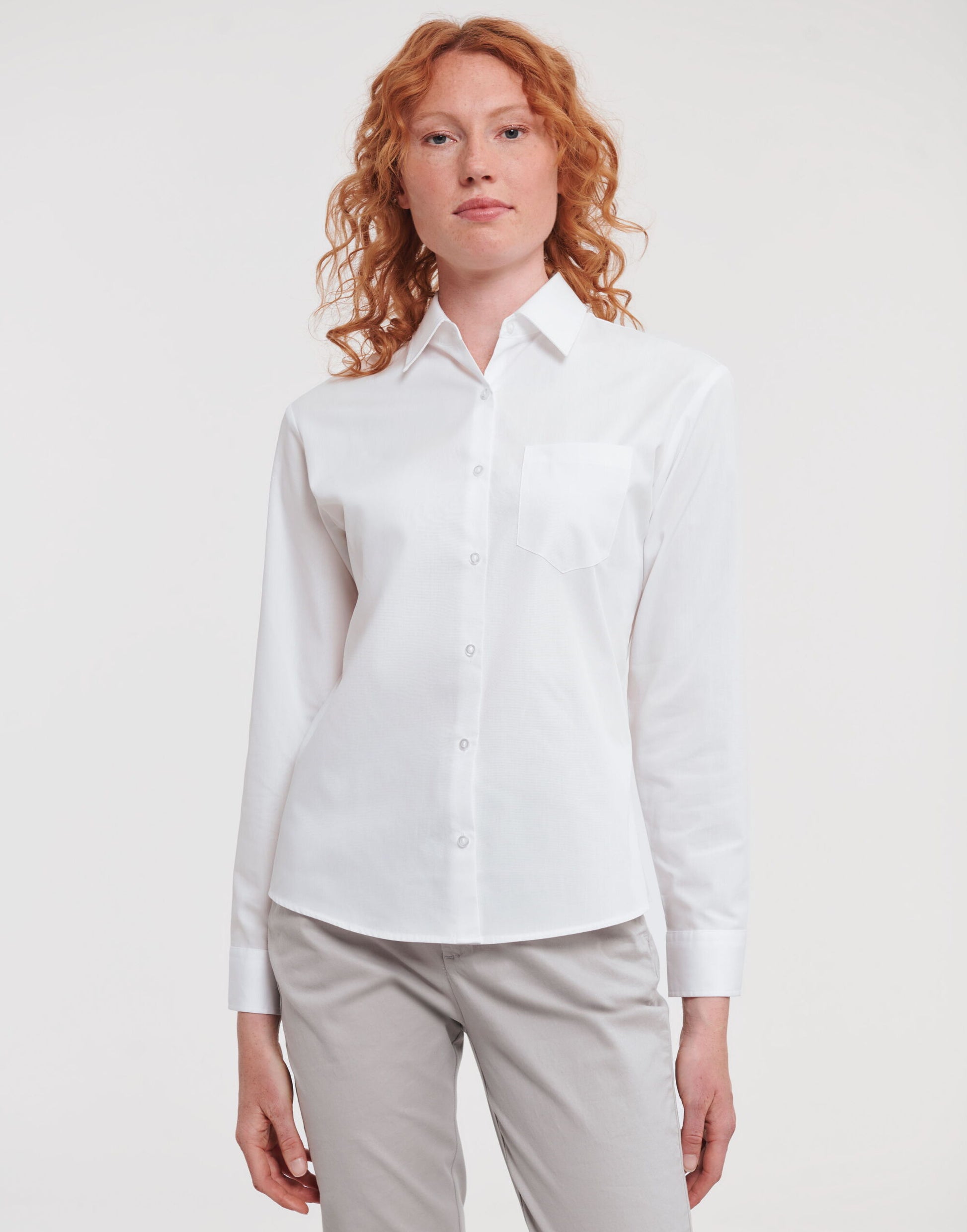 Ladies' L/Sleeve Poplin Shirt