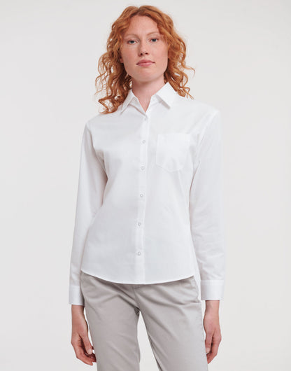 Ladies' L/Sleeve Poplin Shirt
