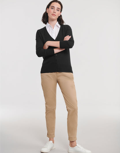 Ladies' V-Neck Knitted Cardigan