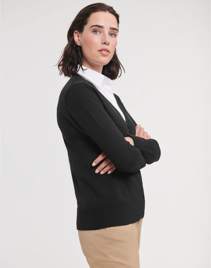 Ladies' V-Neck Knitted Cardigan