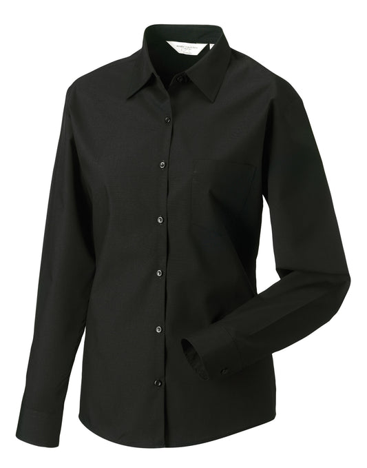 Ladies' L/Sleeve Polycotton Shirt