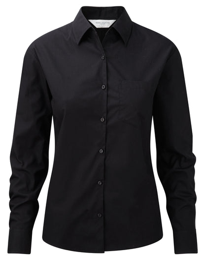 Ladies' L/Sleeve Poplin Shirt