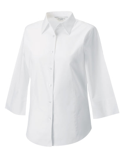 Ladies' 3/4 Sleeve Fitted Stretch Shirt
