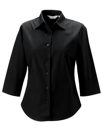 Ladies' 3/4 Sleeve Fitted Stretch Shirt