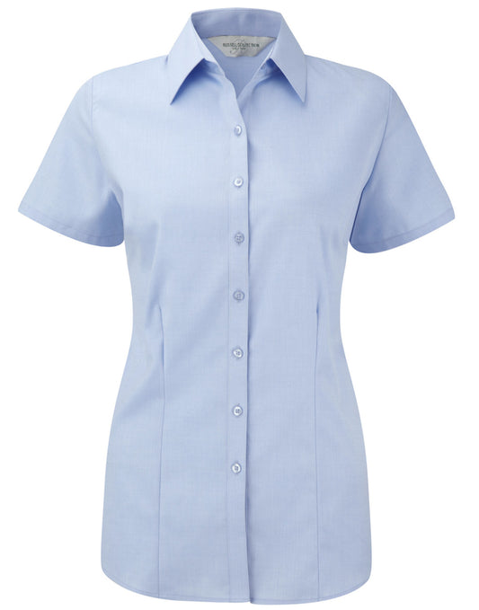 Ladies' S/Sleeve Herringbone Shirt