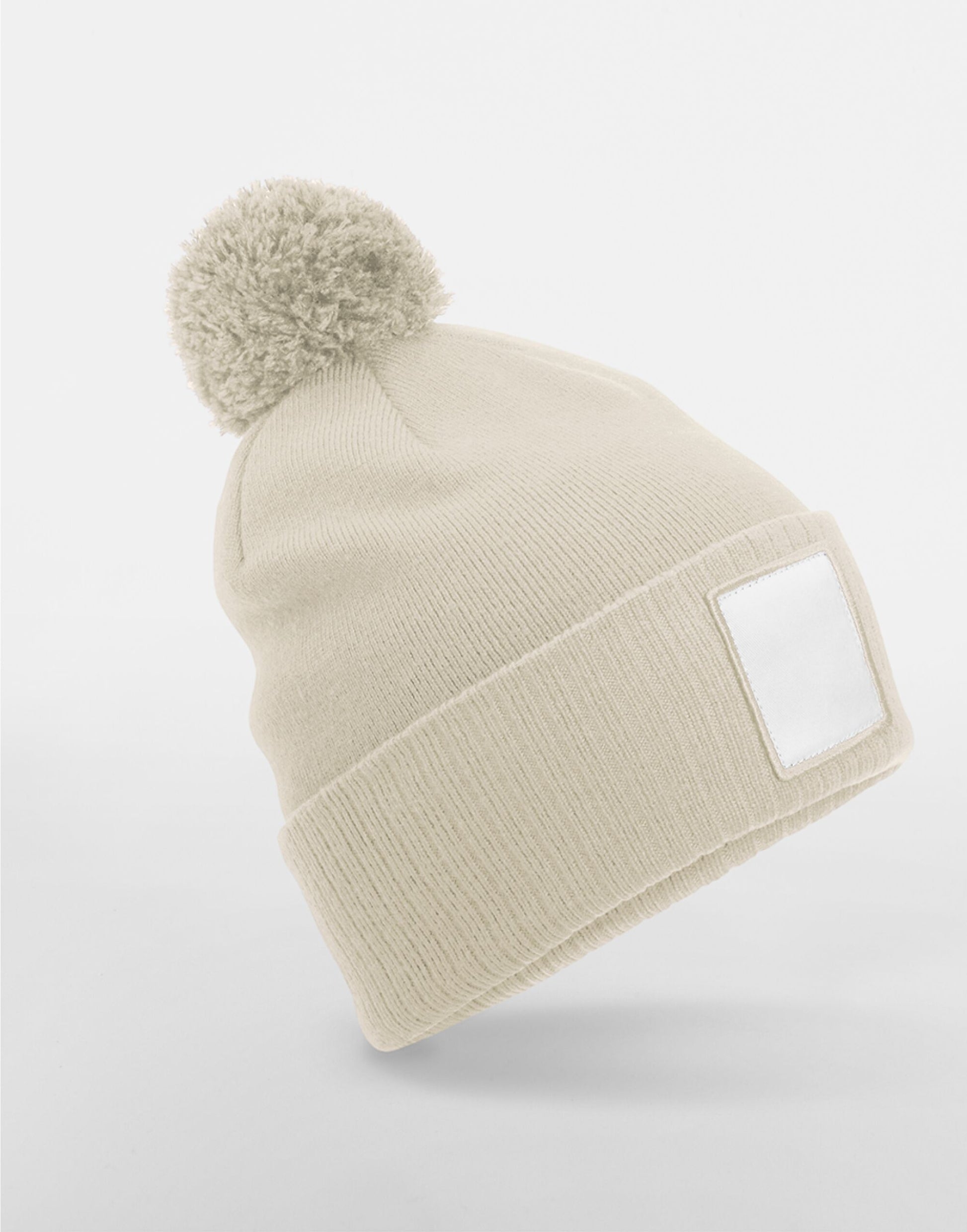 Appliqué Patch Pom Beanie