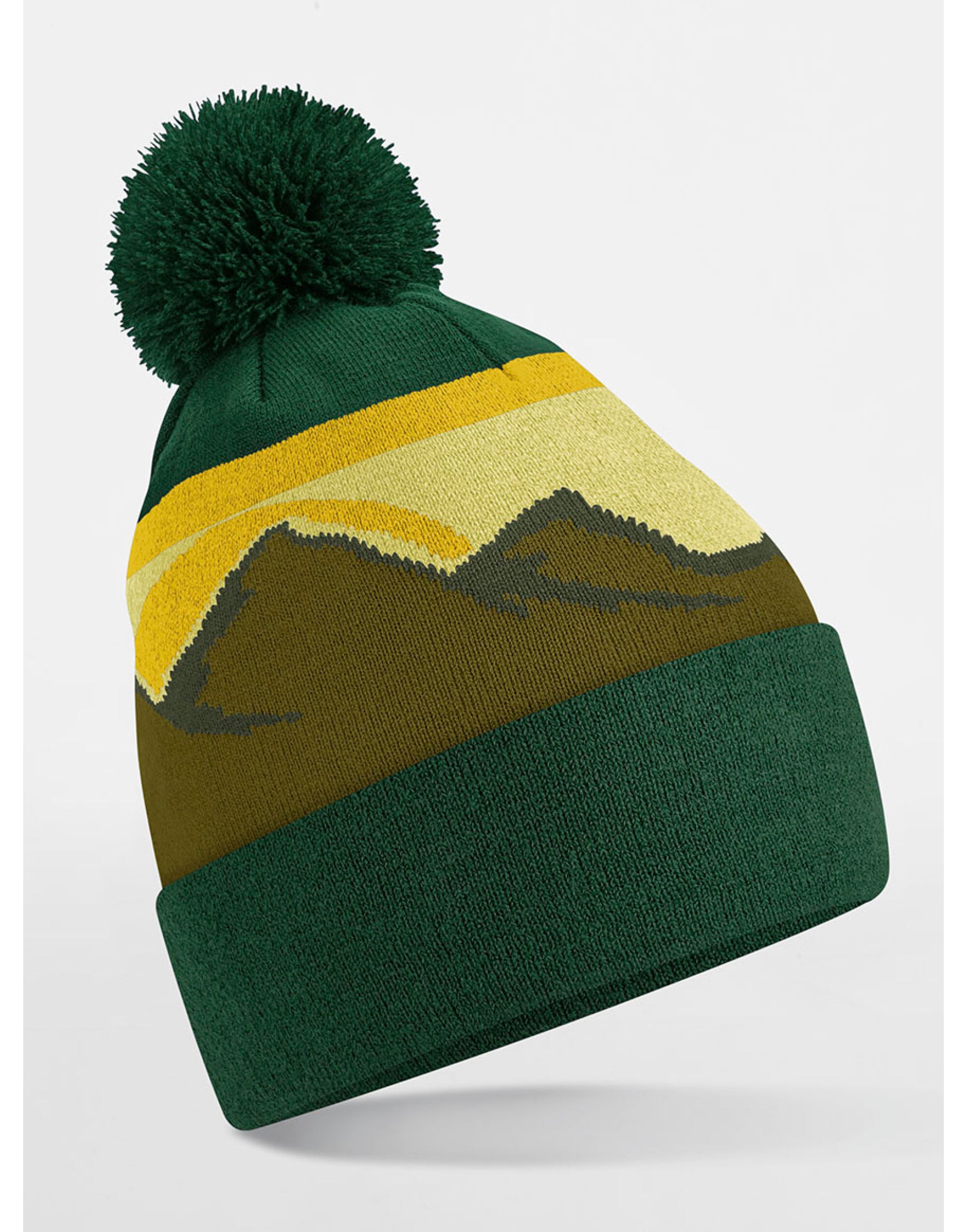 Mountain Peaks Pom Pom Beanie