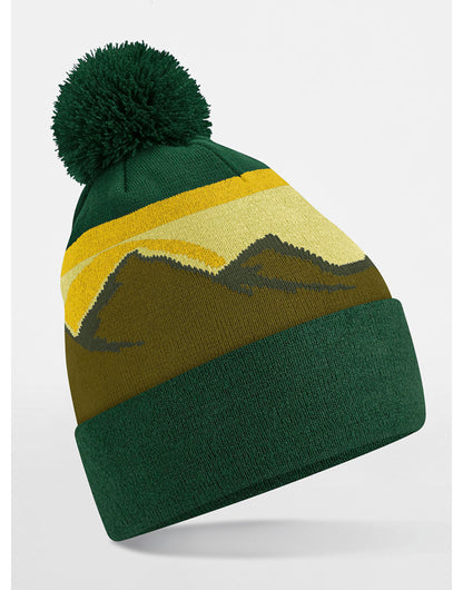 Mountain Peaks Pom Pom Beanie