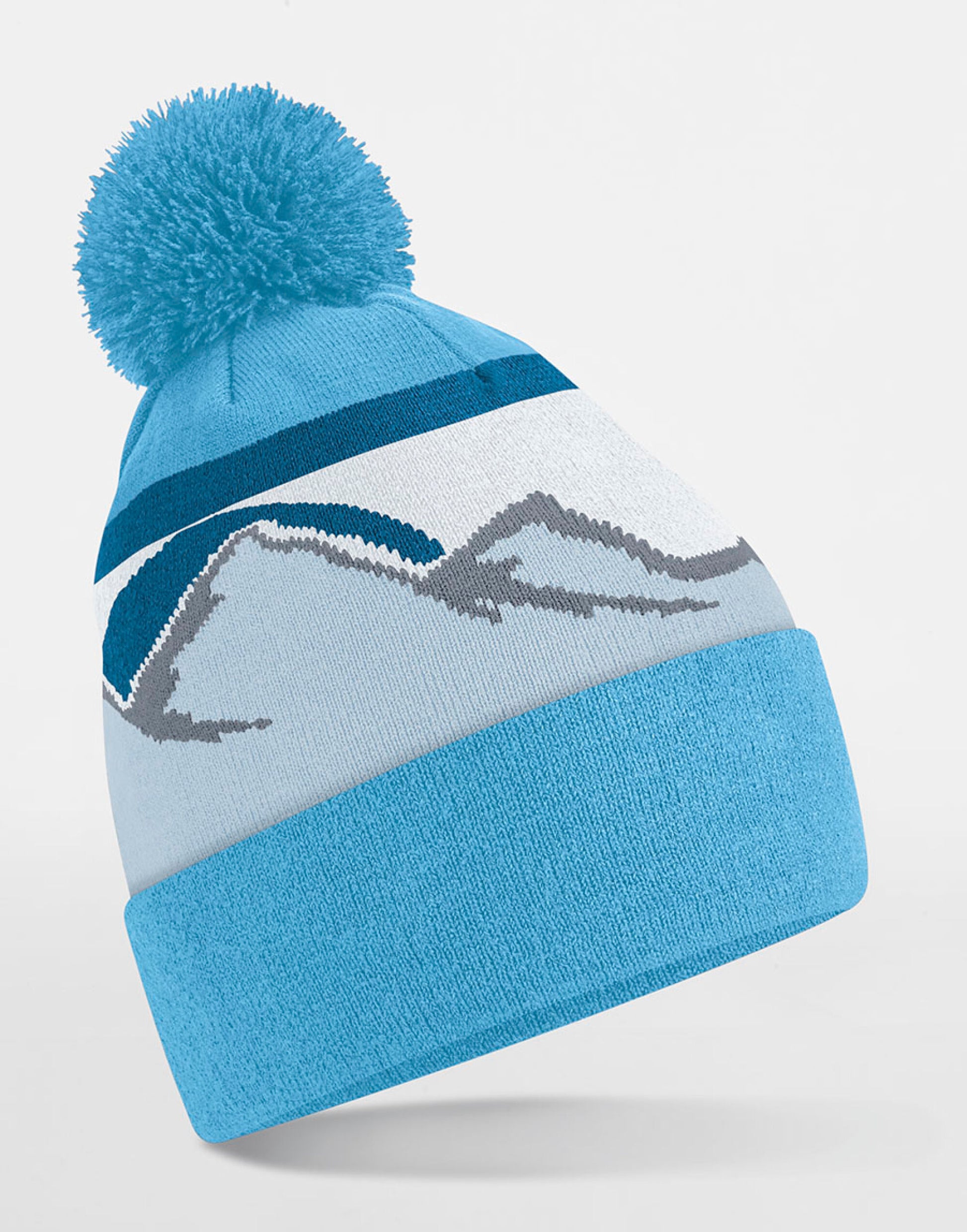 Mountain Peaks Pom Pom Beanie