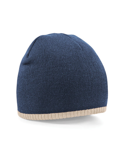 Two-Tone Pull On Beanie
