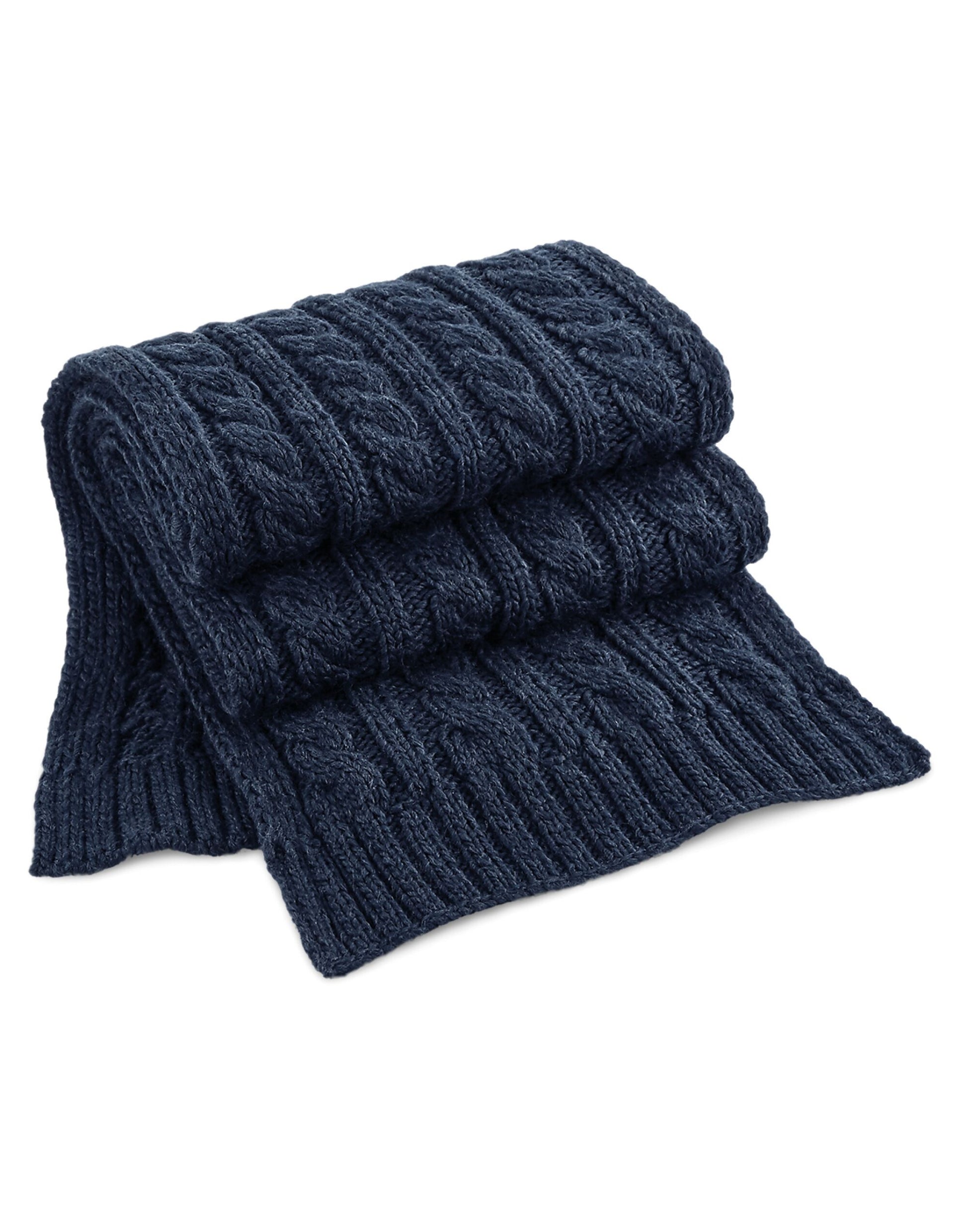 Cable Knit Melange Scarf